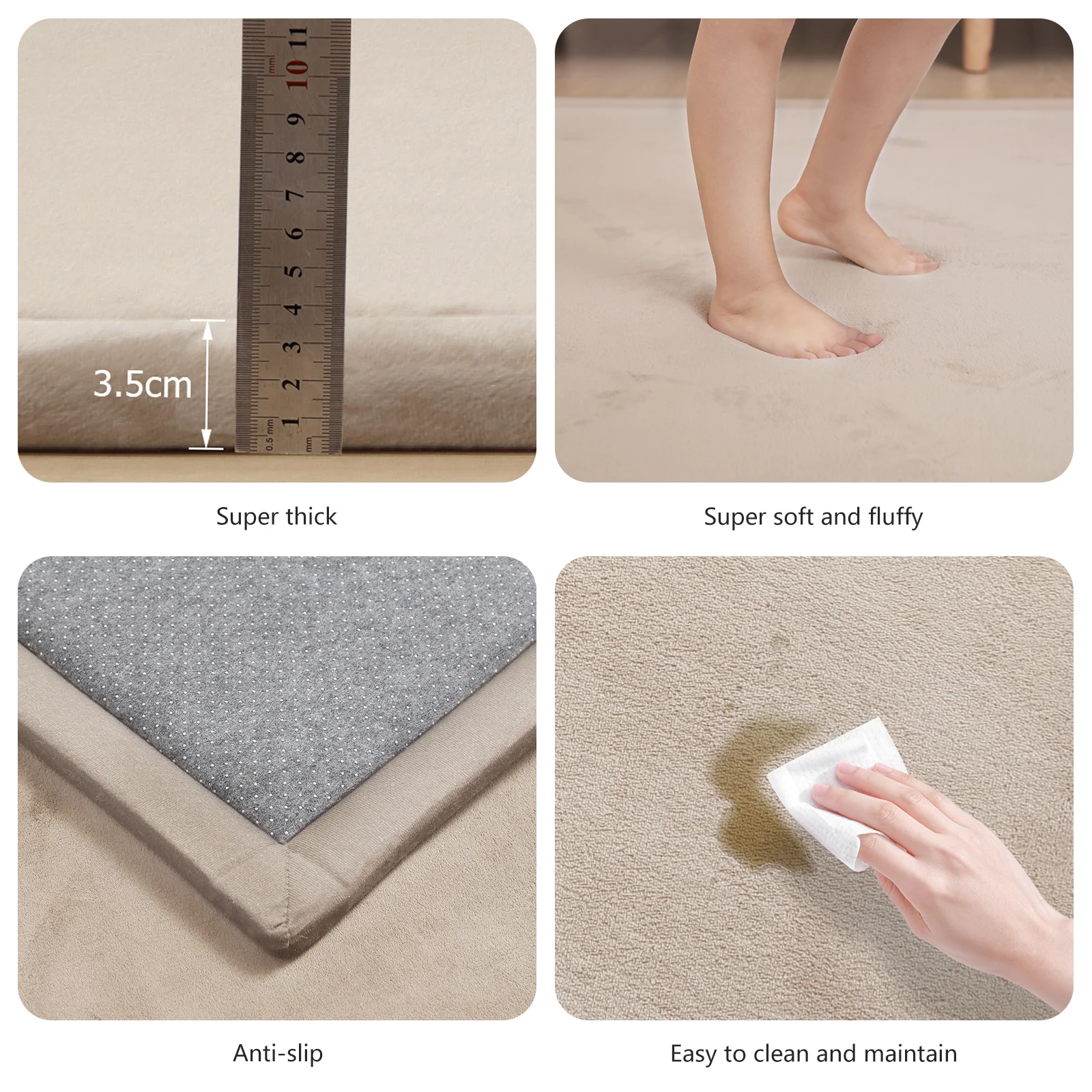 3cm Thick Baby Play Mat Large Soft Large Non Slip Crawling Mat Baby Game Carpet for Children Gyms & Playmats Kids Mat Floor Rug - Image 5