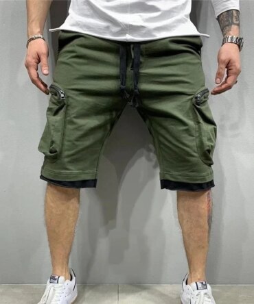2024 New Summer Loose shorts men jogging short pants sports fitness streetwear men Multi-pocket sports shorts cargo sweatpants
