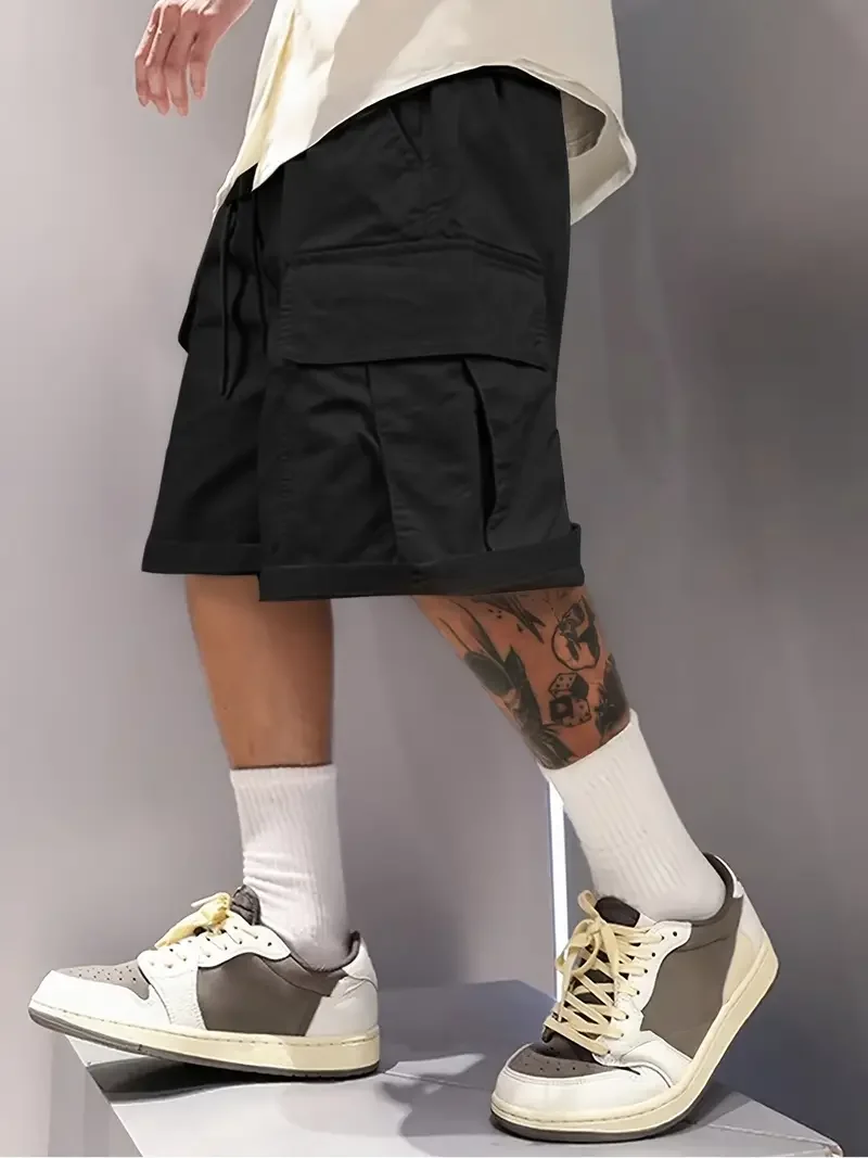 Summer Men's Cargo Shorts, Casual, Versatile and Fashionable, Three Colors Available, Multi-Pocket Design, Suitable for Casual Outings - Image 3