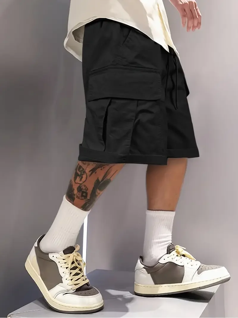 Summer Men's Cargo Shorts, Casual, Versatile and Fashionable, Three Colors Available, Multi-Pocket Design, Suitable for Casual Outings - Image 2