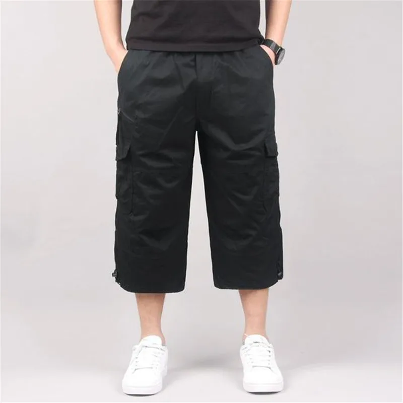 Men's Cargo Shorts Summer Loose Casual Pants Elastic Waist Large Size Outdoor Jogging Sweatpants Trend Multi Pockets - Image 4