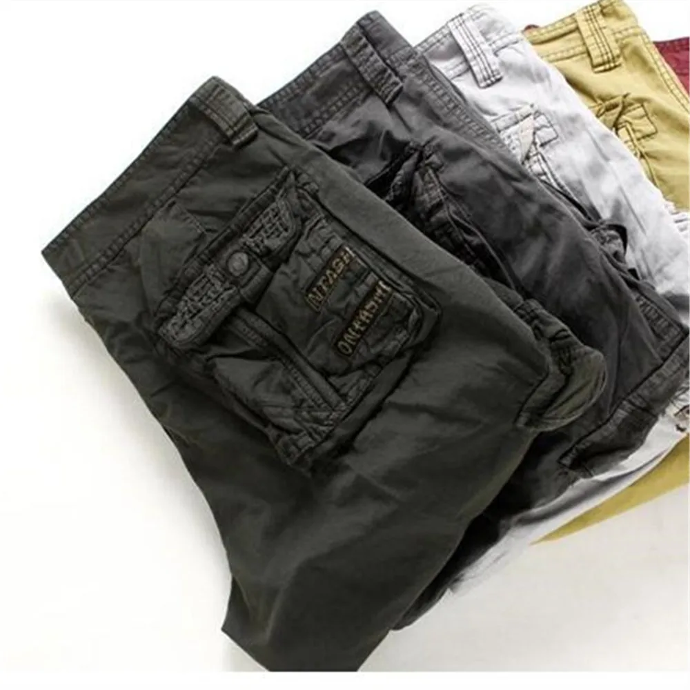 New Summer Casual Shorts Mens Straight Solid Sports Shorts Men Joggers Cargo Shorts Fashion Cotton Knee Length Sweatpants Man - Image 6