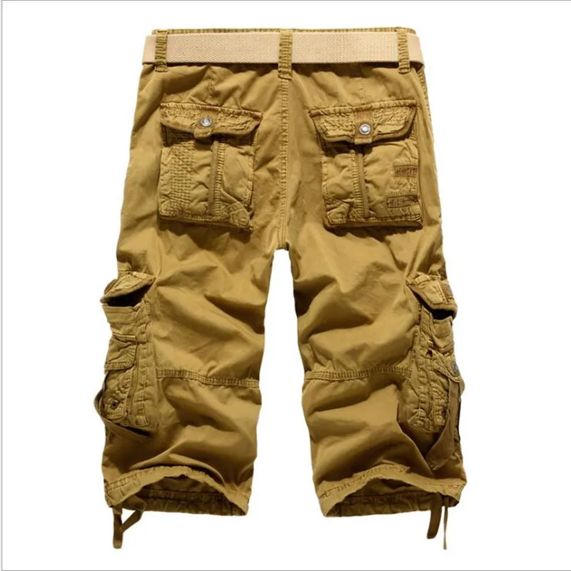 New Summer Casual Shorts Mens Straight Solid Sports Shorts Men Joggers Cargo Shorts Fashion Cotton Knee Length Sweatpants Man - Image 5