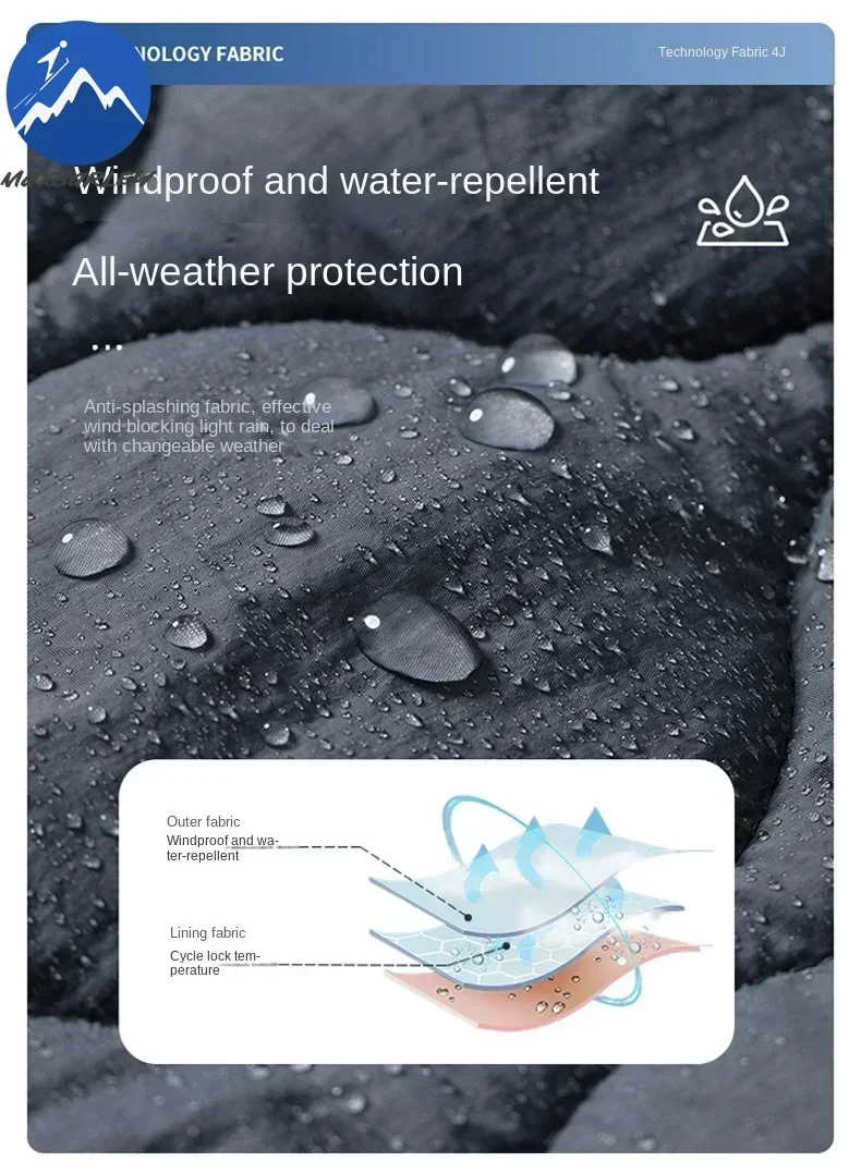 Winter Down Pants Mens Trendy Ski Waterproof Thick Fleece Warm Straight Cotton Trousers Womens Casual Cold-proof Padded Pants - Image 3