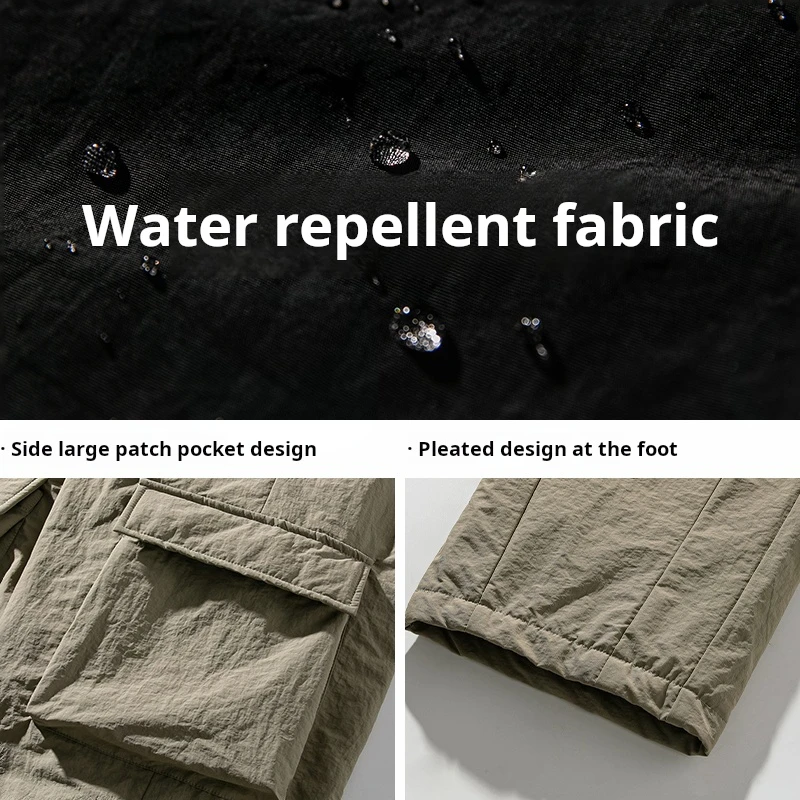 HANLU 2024 New Down Pants For Men Winter Thick Warm Casual Cargo Pants Outdoor Waterproof Hike Mountaineering Pants - Image 3