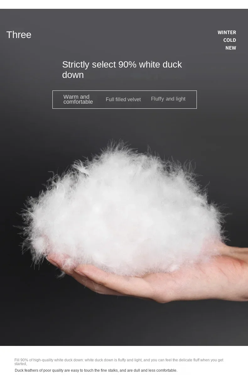 Winter Men's Plus Size Down Pants Simple Comfortable Solid Color White Duck Down Warm Casual Pants Outdoor Skiing Men's Clothing - Image 5