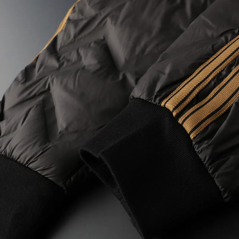 Side striped cold casual sports men's down pants deep winter %90 white duck down men's pants tide - Image 6