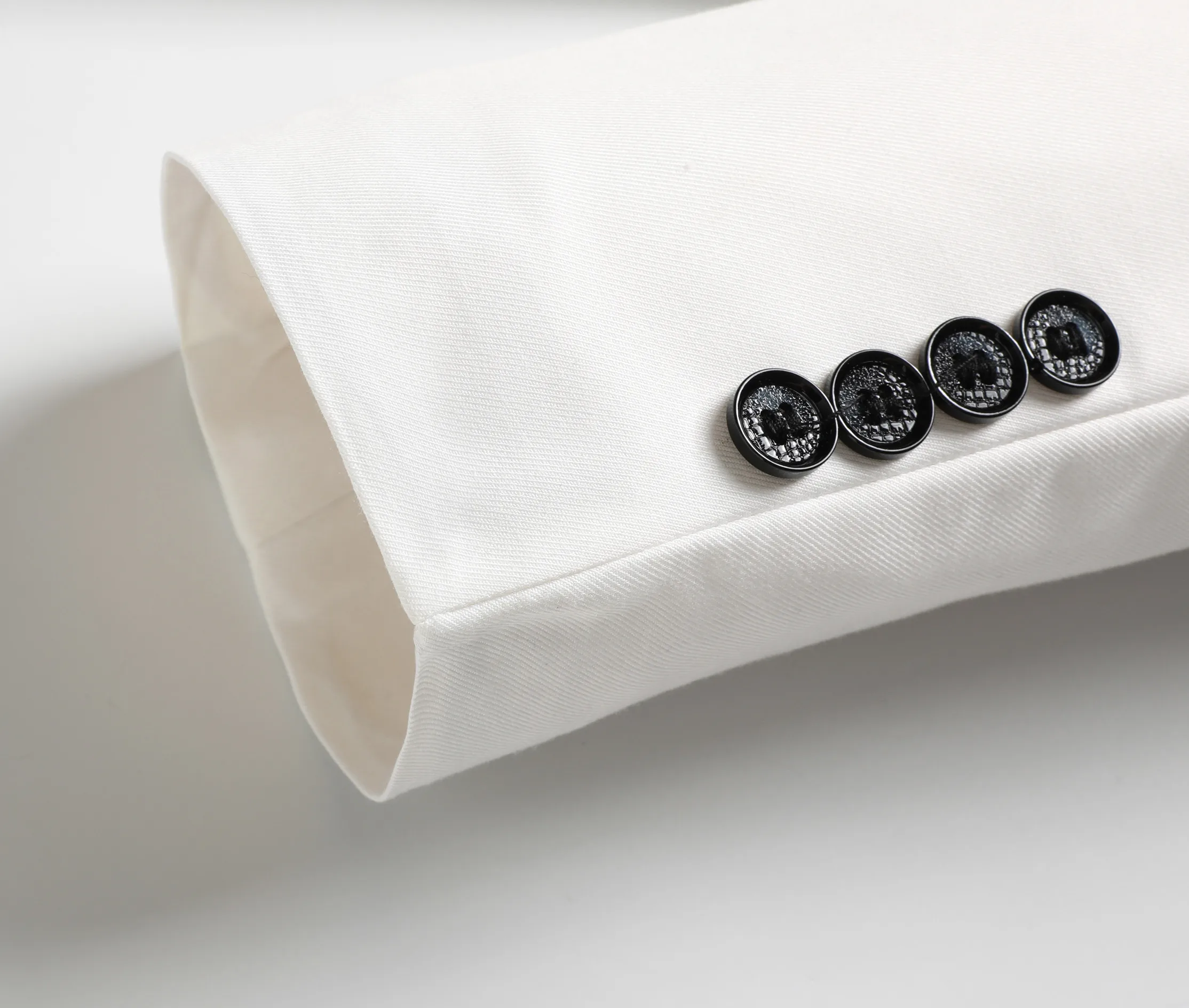 Men's Three-Piece White Suit, Anti-Wrinkle, No-Iron, Anti-Stick Fur Business Formal Suit, Four-Season Workplace Work Clothing Dr - Image 5