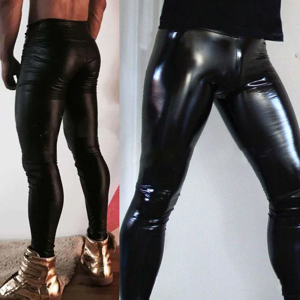 Fashion Stylish Legging Pants Trousers Trousers Faux leather Long Slim fit Durable Faux Leather Skinny Slim Fit - Image 3