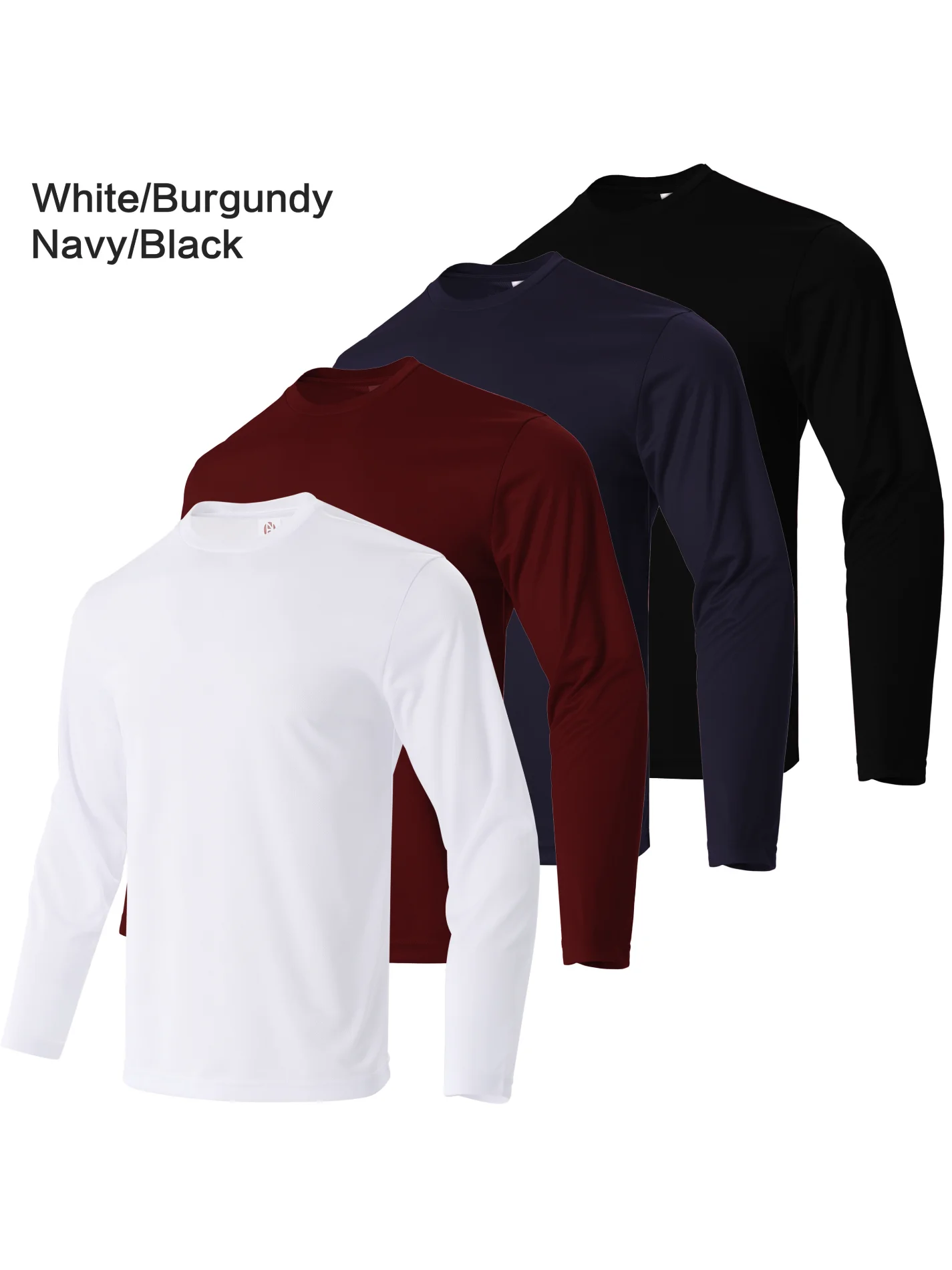 4-piece men's quick drying sports and fitness T-shirt long sleeved sports and running T-shirt