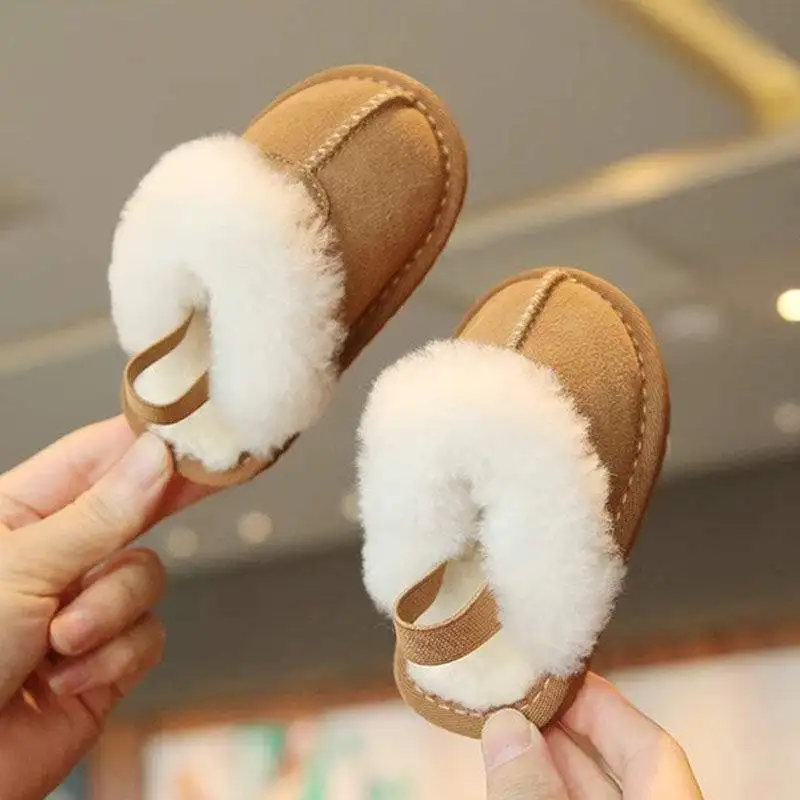 Autumn and Winter Popular Walking Shoes Baby Shoes 0-1 Year Old Warm Shoes Cotton Shoes Casual Soft Soled and Plush Baby Shoes - Image 4