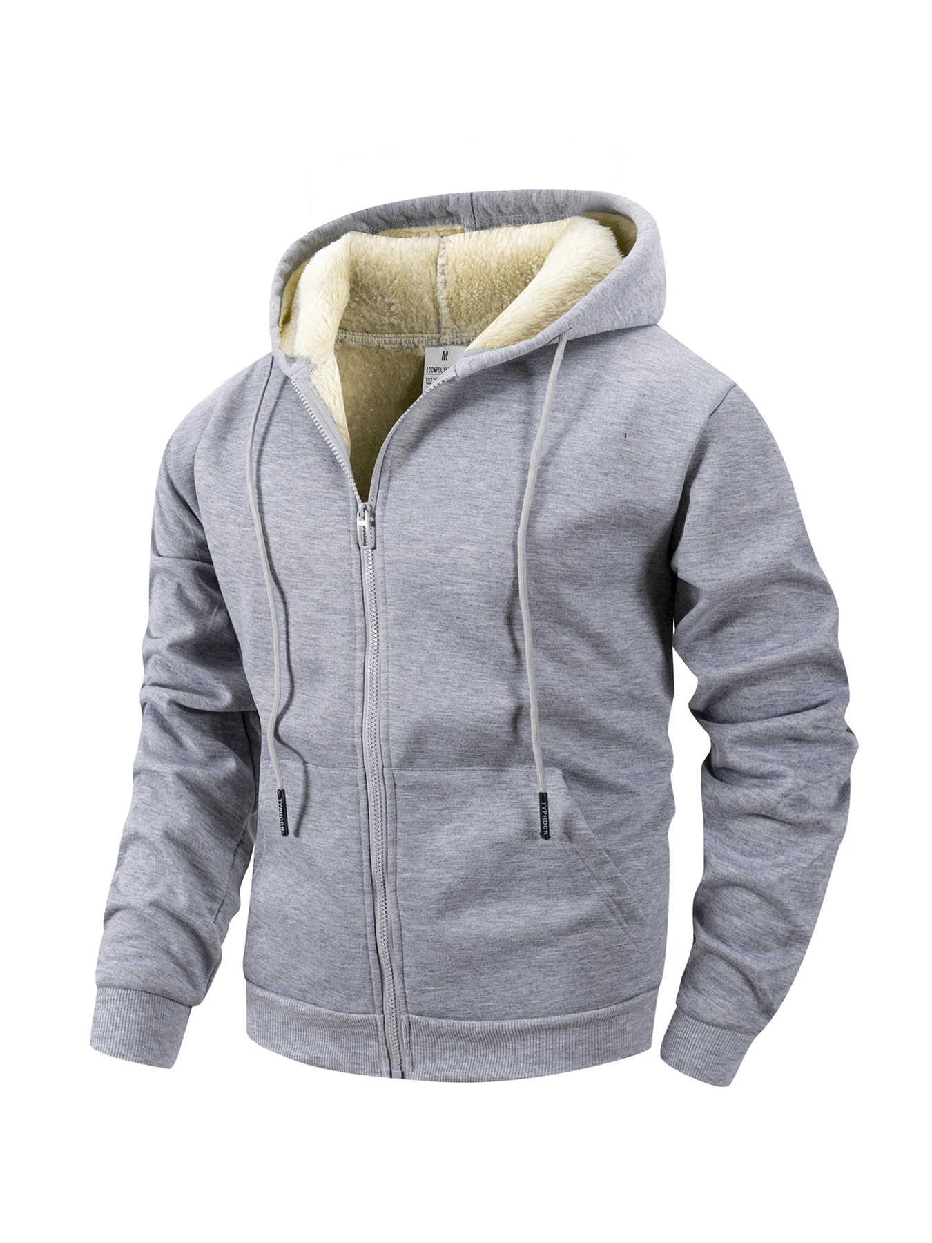 Winter Men's Zipper Jacket Fleece Warm Windproof Hoodies Heavyweight Cardigan Casual Sports Long Sleeve Sweatshirts Hooded Coat - Image 6