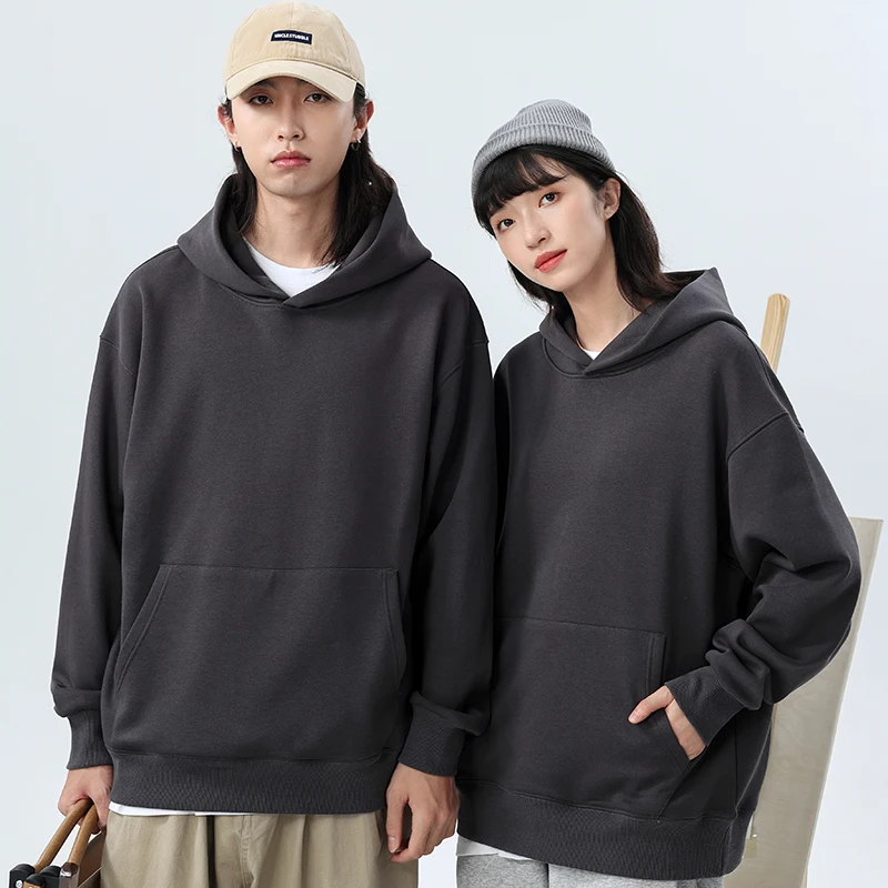 Customized Your Design Hoodies Unisex 500 GSM Heavy Weight Solid Oversize Drop Shoulder Personalized Printed Pullover Sweatshirt - Image 3