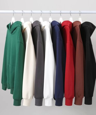 16.9oz 480gsm Heavy Weight Cotton Plus Velvet Hooded Sweater Men Thickened Tight Polar Fleece Pullover Hoodie Women Sweatshirt