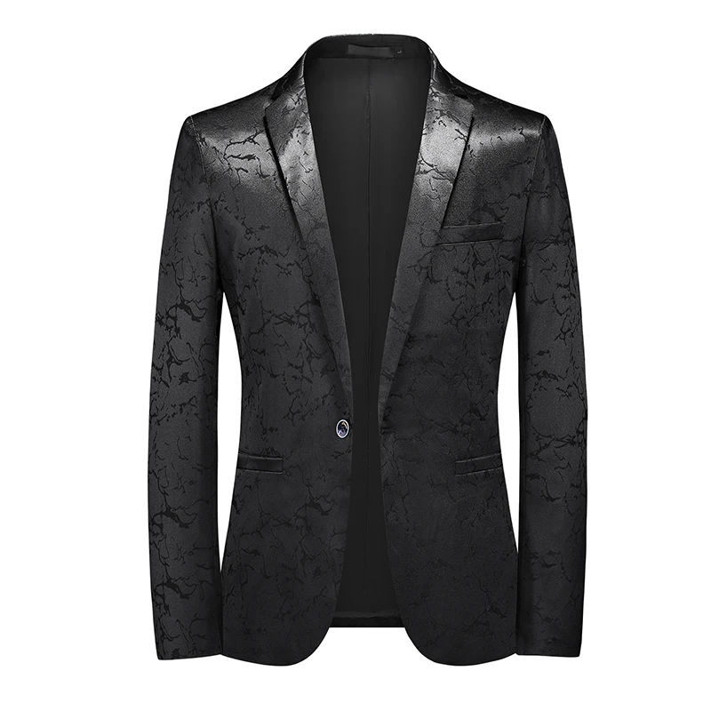 2024 New Men Business Social Suit Jacket Summer Male Single breasted Thin Dress Male Jacquard Blazers Coats - Image 5