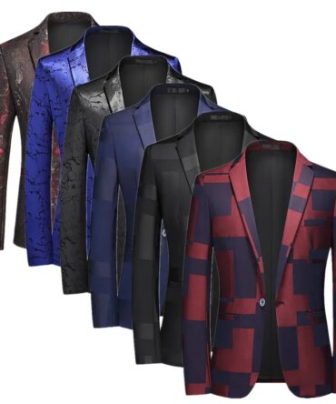2024 New Men Business Social Suit Jacket Summer Male Single breasted Thin Dress Male Jacquard Blazers Coats