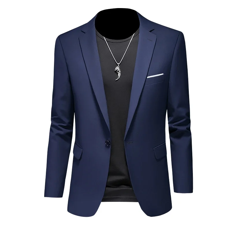 Boutique Fashion Solid Color High-end Brand Casual Business Men's Blazer Groom Wedding Gown Blazers for Men Suit Tops Jacke Coat - Image 4