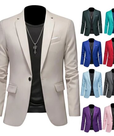 Boutique Fashion Solid Color High-end Brand Casual Business Men's Blazer Groom Wedding Gown Blazers for Men Suit Tops Jacke Coat