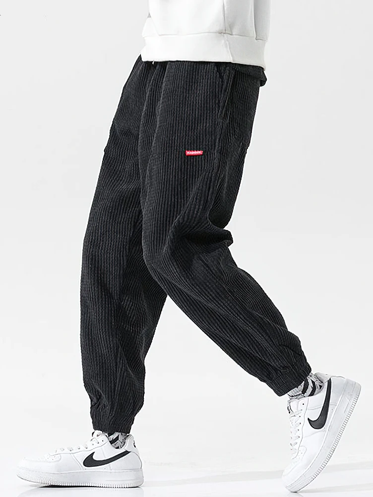 Baggy Corduroy Jogger Pants Men Tech Fleece Sweatpants Man Autumn Winter Casual Harem Pants Male Sport Thermal Trousers - Image 3