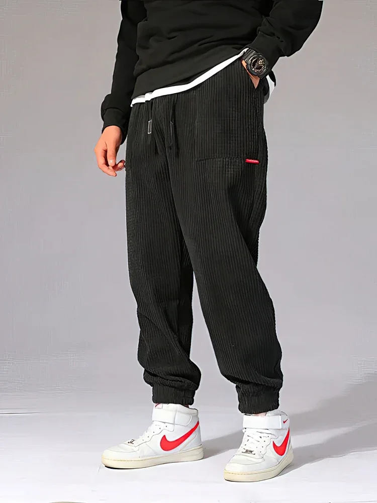 Baggy Corduroy Jogger Pants Men Tech Fleece Sweatpants Man Autumn Winter Casual Harem Pants Male Sport Thermal Trousers - Image 5