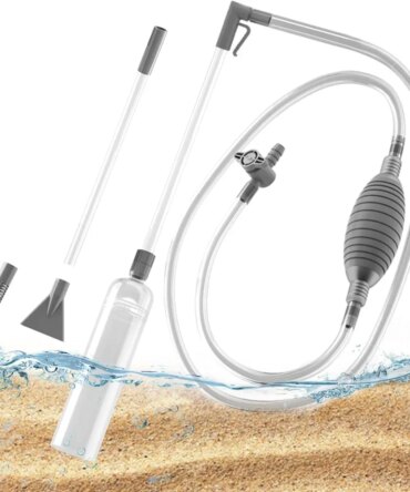 Siphon Pump with Filter Nozzle Fish Tank Water Changer Air Pump Cleaning Accessorie Handheld Aquarium Gravel Cleaner Vacuum Tool