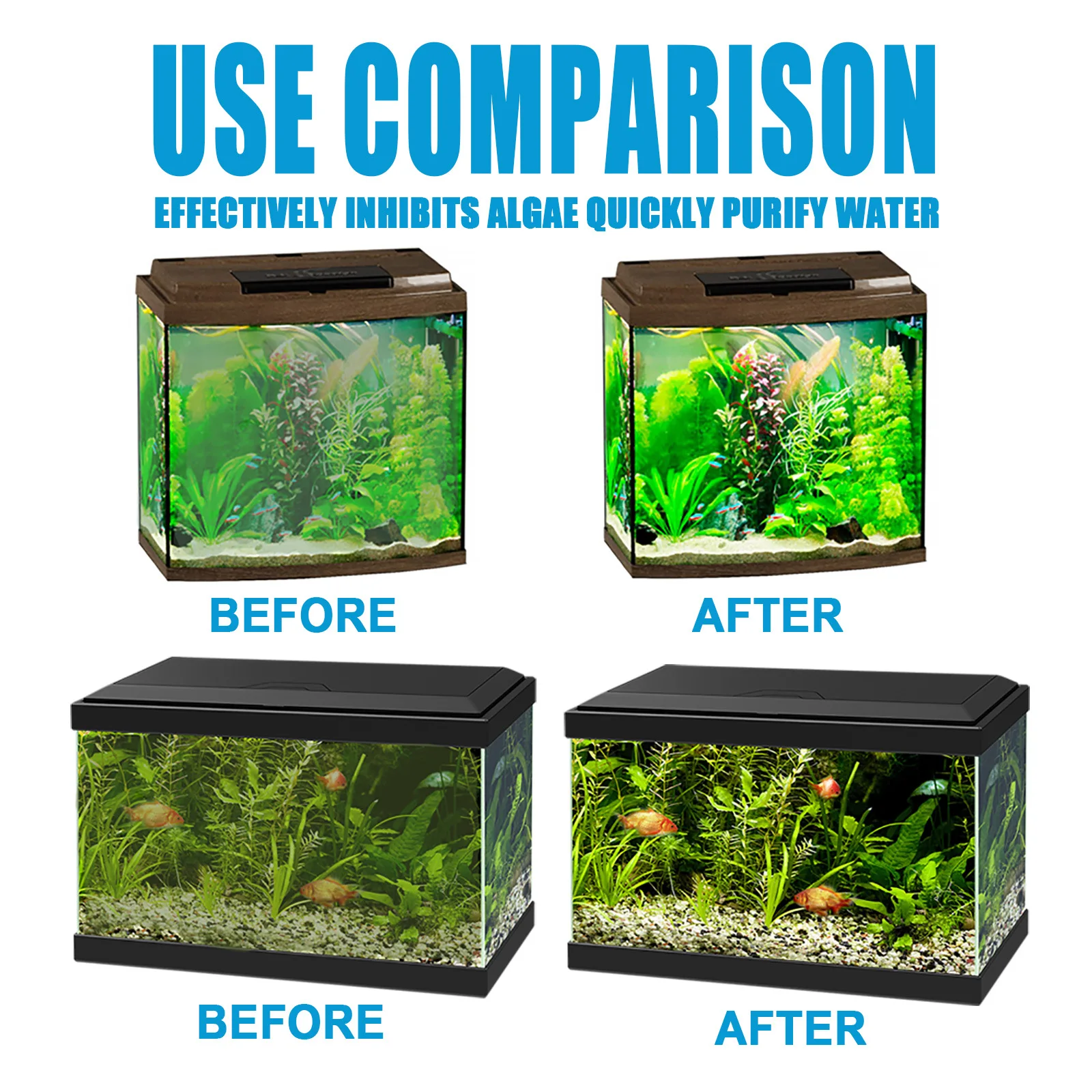 Fish Tank Cleaning Algae Tablets Tank Moss Odor Remover Water Purify Aquarium Algaecide Control Cleaning Algae Repellent Agent - Image 3
