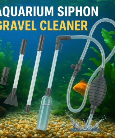 Aquarium Siphon Vacuum Cleaner Tool Set for Large Fish Tank Gravel/Sand Cleaning Water Change with Extension Tube, Fast and Easy