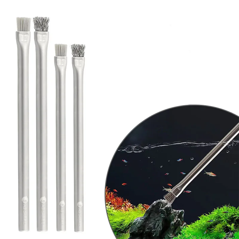 Aquapro Algae Brush Cleaning Brush Fish Tanks And Aquariums Tool Stainless Steel Water Plant ADA Quality Algae Remover Cleaner