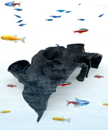 Aquarium Decoration Fish Tank Underground Tunnel Cave 3D Printed Natural Curve Shelter Hide Houses Breeding Hideout Ornaments