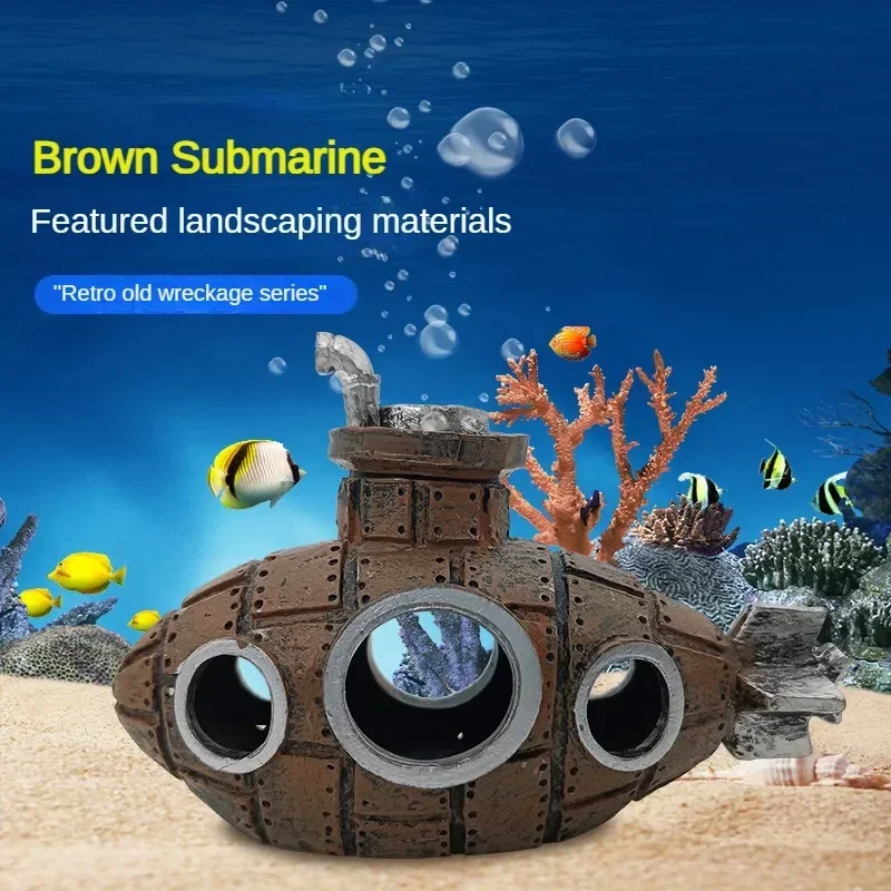 Resin Submarine Ornaments Aquarium Fish Tank Decoration Fish Shrimp Shelter Cave Landscaping Accessories for Aquarium Fish Tank - Image 4
