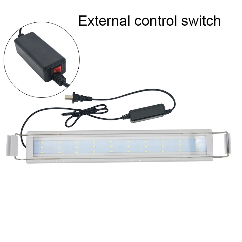Aquarium LED Light Super Slim Fish Tank Aquatic Plant Grow Lighting Waterproof Bright Clip Lamp Blue LED 18-72cm for Plants 220v - Image 4