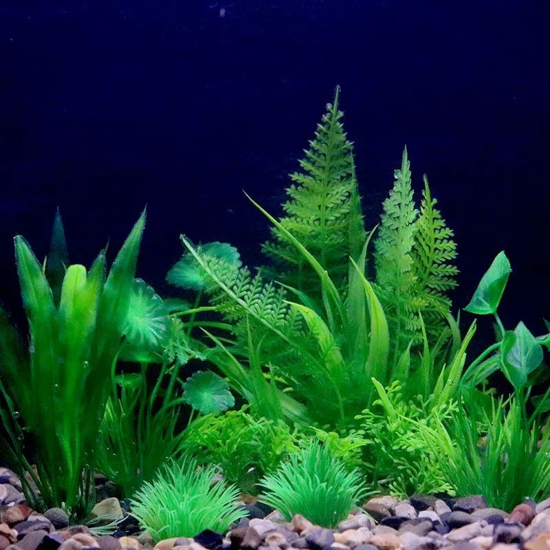 Artificial Underwater Plastic Plants Aquarium Fish Tank Aquatic Fake Shrub Green Water Grass Viewing Simulation Decoration - Image 3