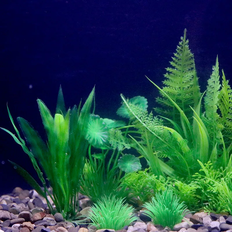 Artificial Underwater Plastic Plants Aquarium Fish Tank Aquatic Fake Shrub Green Water Grass Viewing Simulation Decoration - Image 5