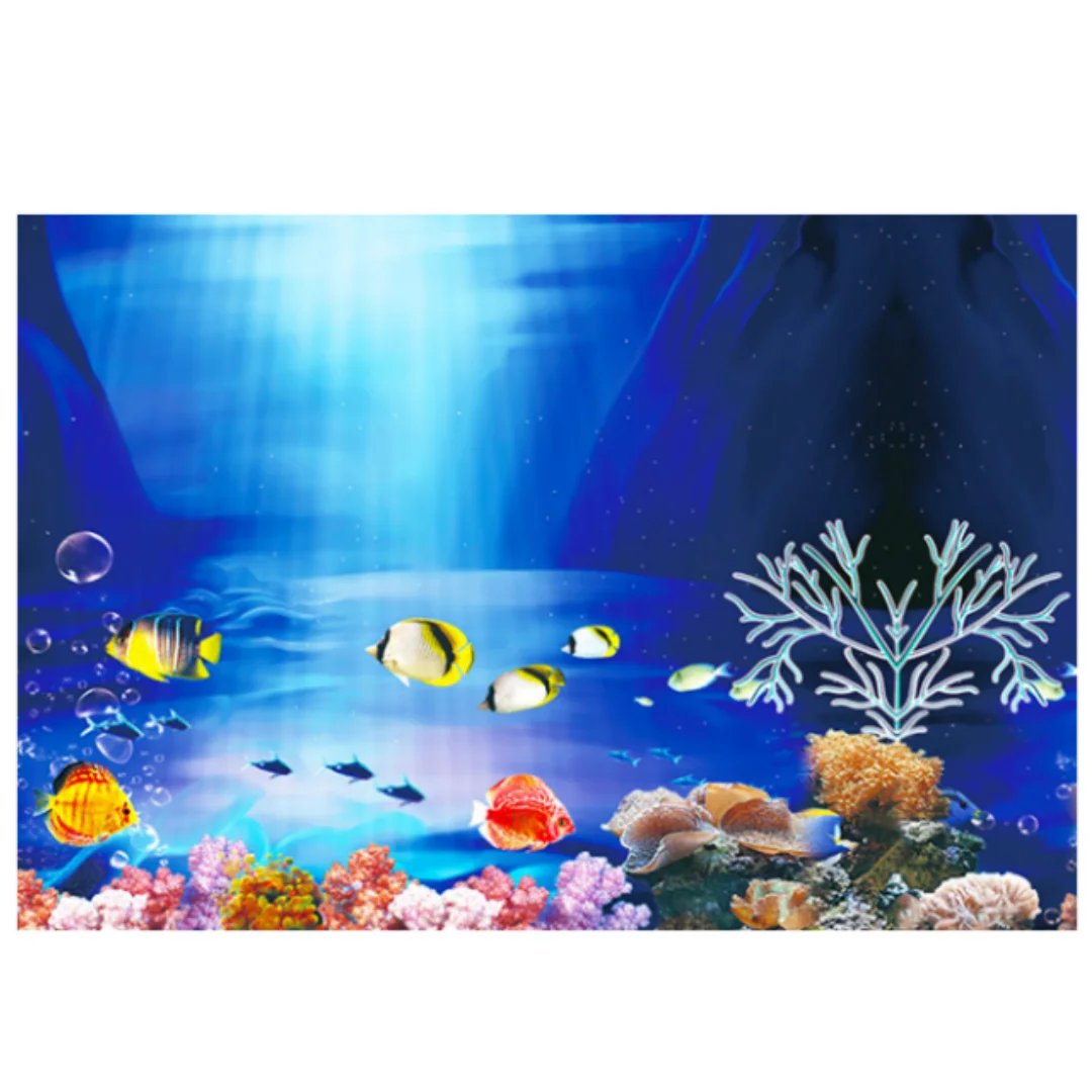 Background Aquarium 3D Sticker Poster Decoration Fish Tank Ocean Plants Double-sided Landscape Aquarium Ornament Accessories - Image 6