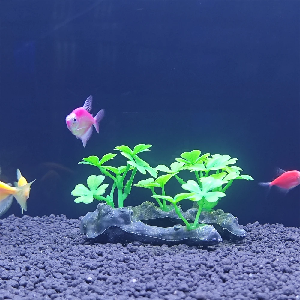 Aquarium simulation plant Plastic Artificial Turtle Tree Trunk plant Plant Fish Tank Grass Wood Decoration Underwater Plants - Image 3
