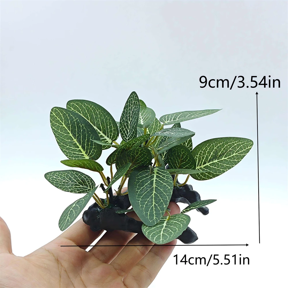 Aquarium simulation plant Plastic Artificial Turtle Tree Trunk plant Plant Fish Tank Grass Wood Decoration Underwater Plants - Image 6