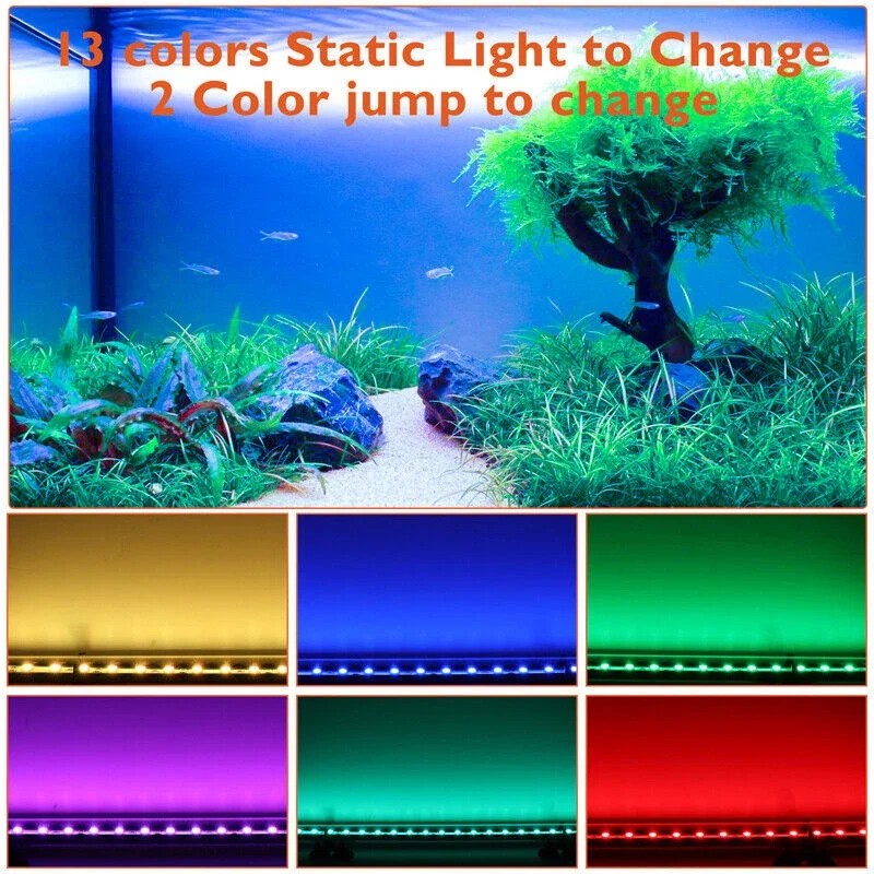 Aquarium 21 LED Light Remote Control Diving Lamp Plant Grow Lighting Underwater Fish Tank Light RGB Led Aquarium Accessories EU - Image 3