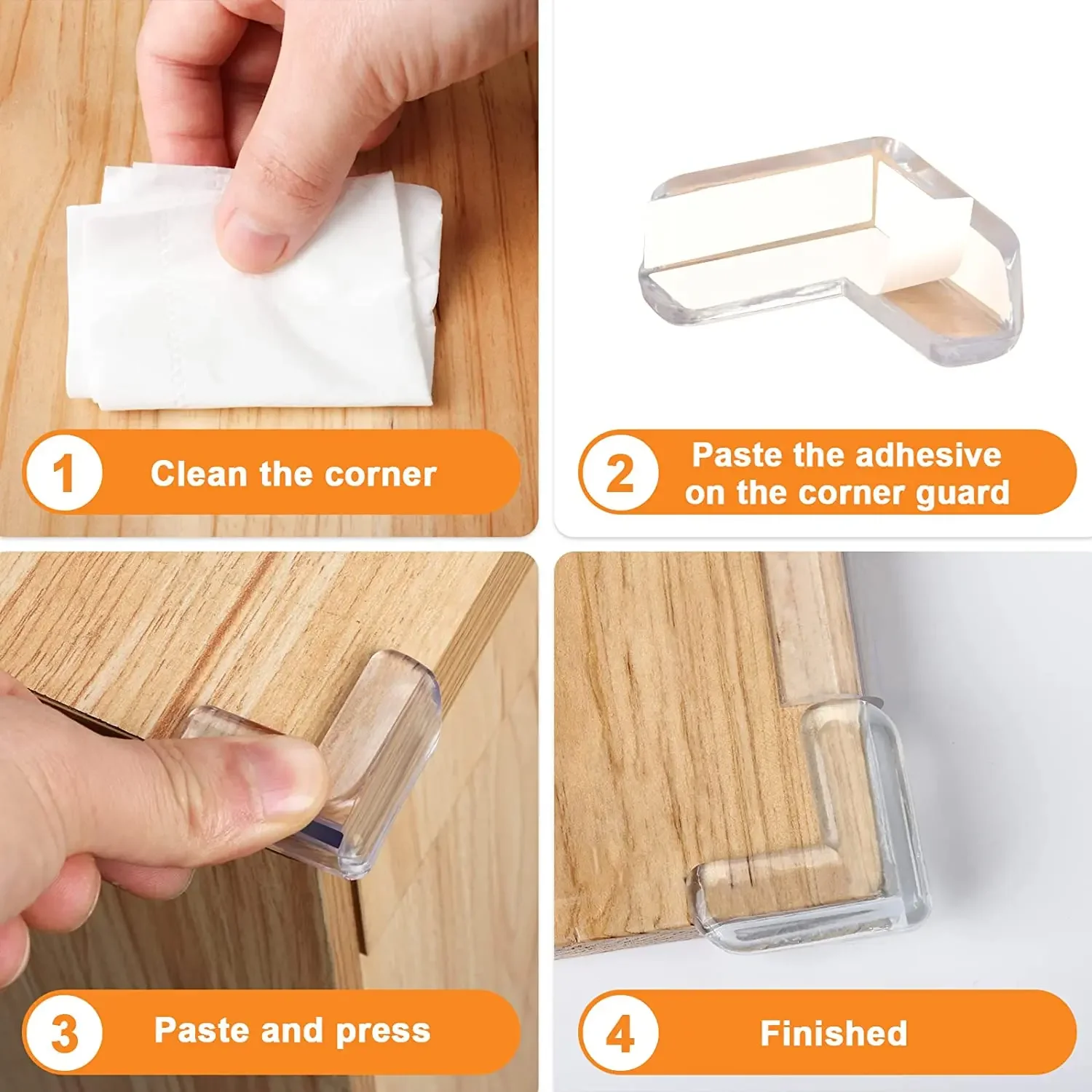 4Pcs/10PCS Children Baby Safety Silicone Protector Table Corner Edge Protection Cover Children Anticollision Edge Guards - Image 3