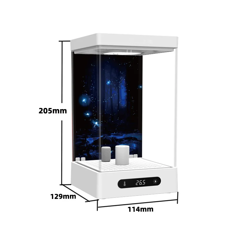 Betta Fish Tank Multifunctional Intelligent Fish Tank Temperature Control Digital Display Aquarium with RGB Ecological Light - Image 4