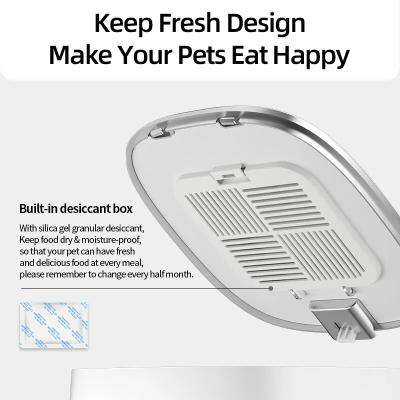 ROJECO Automatic Cat Feeder Pet Smart Cat Food Kibble Dispenser Remote Control WiFi Button Auto Feeder For Cats Dog Accessories - Image 6