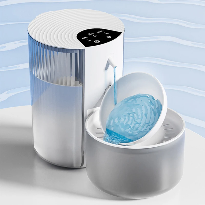 Smart Dump Pet Water Dispenser Wireless Automatic Drinking Fountain Rechargeable Water Feeder Ideal For Cats, Small & Medium Dog