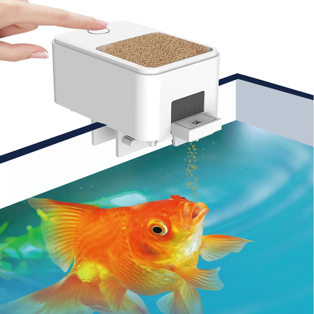 100ML Large Capacity Fish Feeder Mobilephone APP Control WiFi Intelligent Timing Automatic Feeder Aquarium Goldfish Feeder
