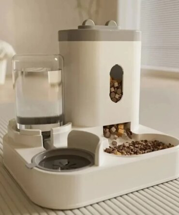 Automatic Feeder Dog Cat Food Bowl With Water Fountain Large Capacity Pet Food Storage Dispenser Container Puppy Pet Accessories