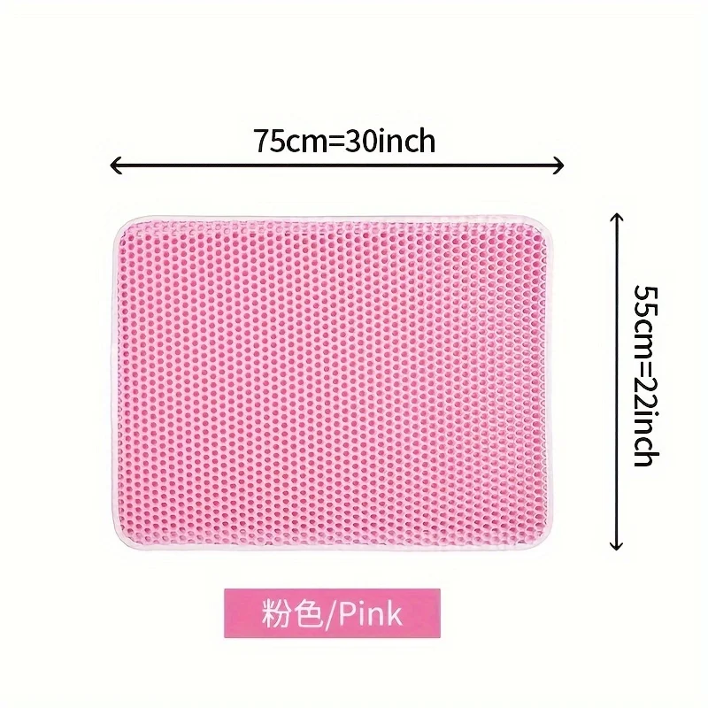 1Pc Large Size Cat Litter Mat-Advanced Honeycomb Double Layer Design,Urine Waterproof,Easy Cleaning,Scatter Control,Stay Clean - Image 4