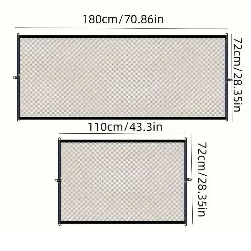 Heavy Duty Dog Barrier Fence with Hooks Insulated Net Foldable Breathable Mesh Mirror Door Pet Security Gate for Indoor Outdoor - Image 4