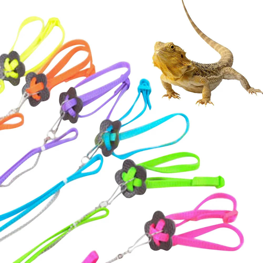 Adjustable Reptile Lizard Harness Leash Training Walking Rope Pet Leash Anti-Bite Harness Leash Pet Collar Chest Strap Lizard - Image 3