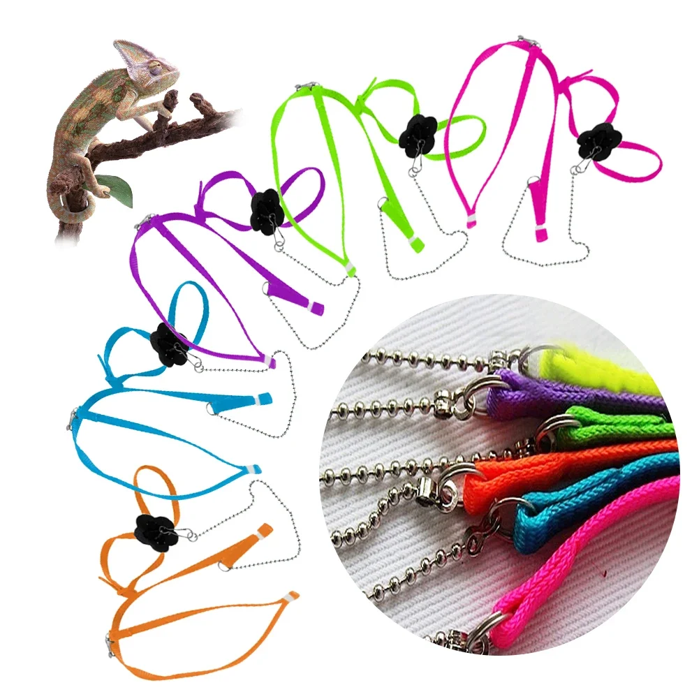 Anti-Bite Harness Leash Adjustable Reptile Lizard Harness Leash Training Walking Rope Pet Leash Pet Collar Chest Strap Lizard - Image 4