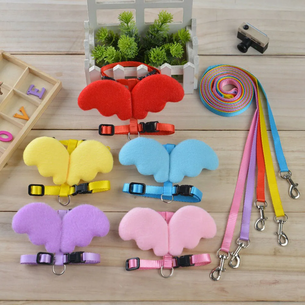 Small Animal Rabbit Harness with Leash Cute Bunny Collar Pet Bunny Supplies Cat Harness & Leash Set for Adult Guinea Pig Ferret - Image 5