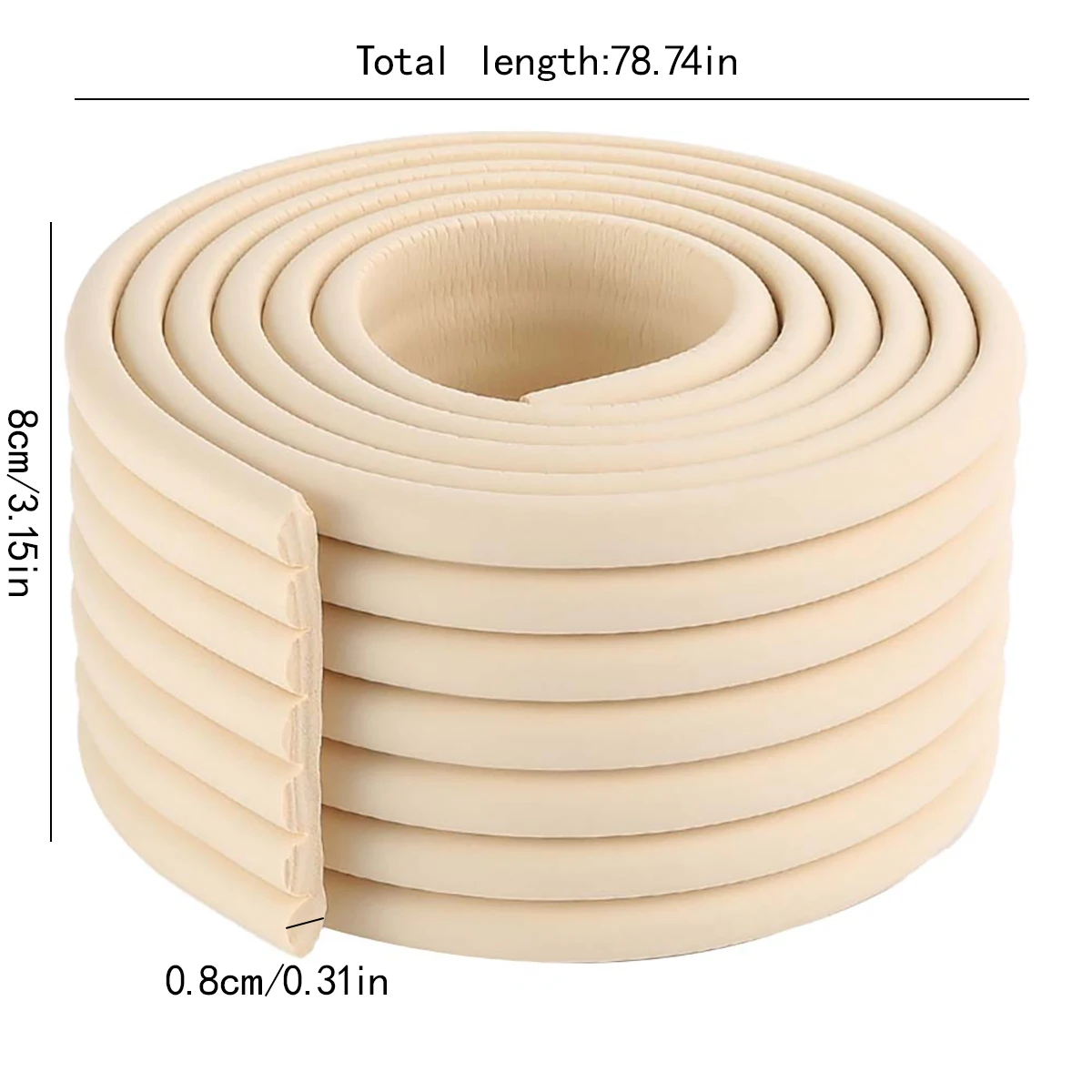 2M Baby Safety Desk Edge Guard Strip Table Corner Protector Kids Collision Cushion Foam Bumper Free Tape - Image 3