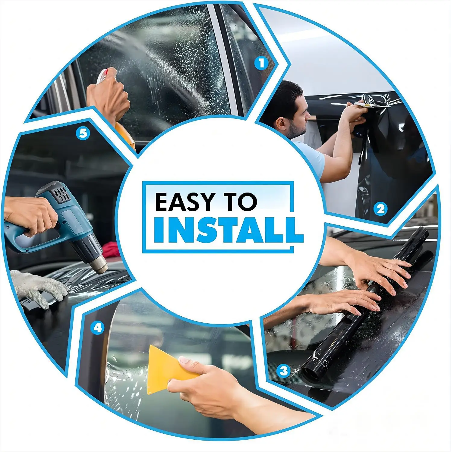 50cmx3/10m Car Window Tint Film Privacy Vinyl Foils Sunshade Stickers Windows Cover Protector Glass UV Sun For Cars Solar Shade - Image 6